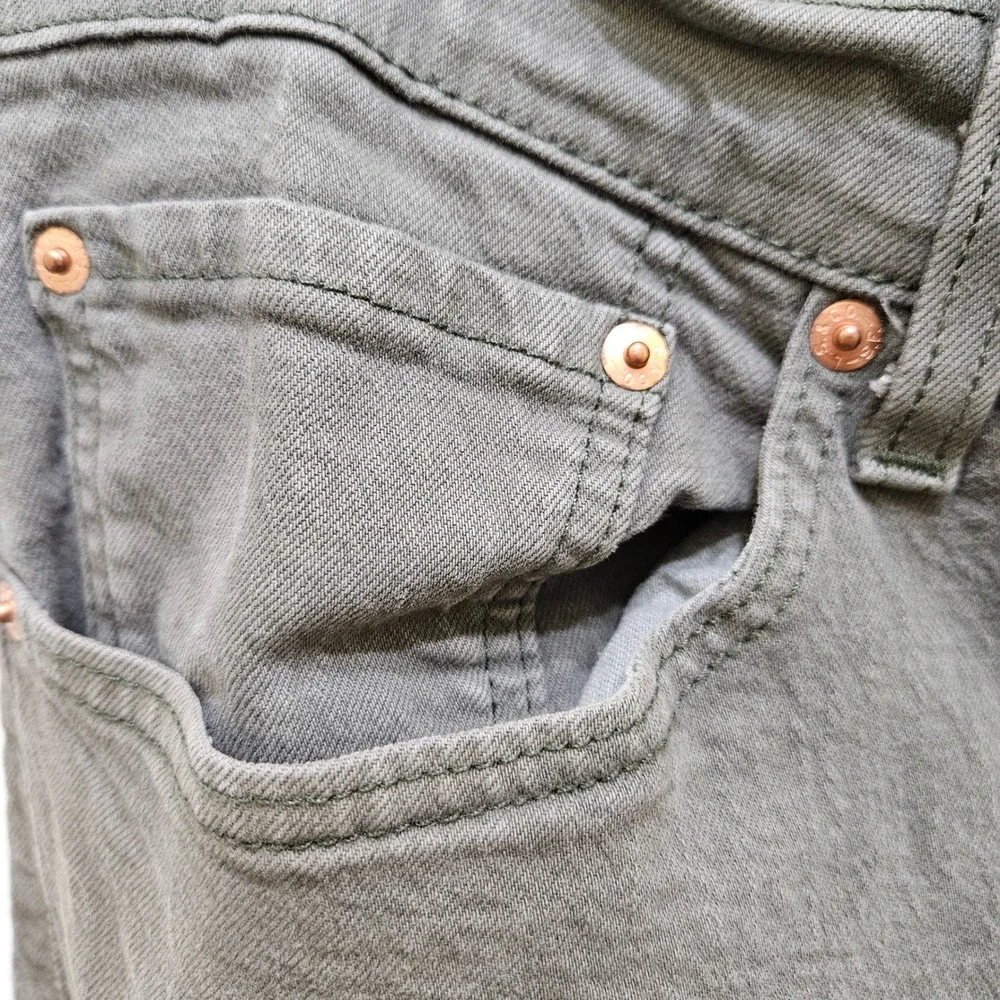 Levi Strauss 505 Mens Jeans W42 L32 Gray/Green Waterless Straight‎ Fit